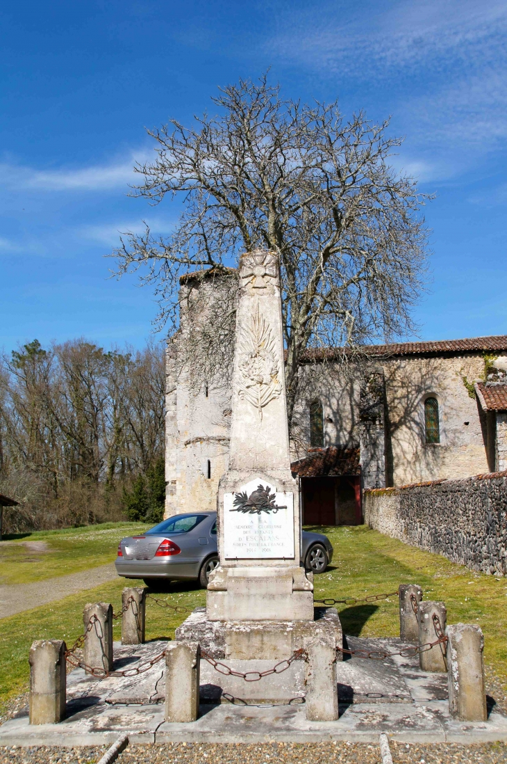 Le-monument-aux-morts - Escalans-Sainte-Meille.