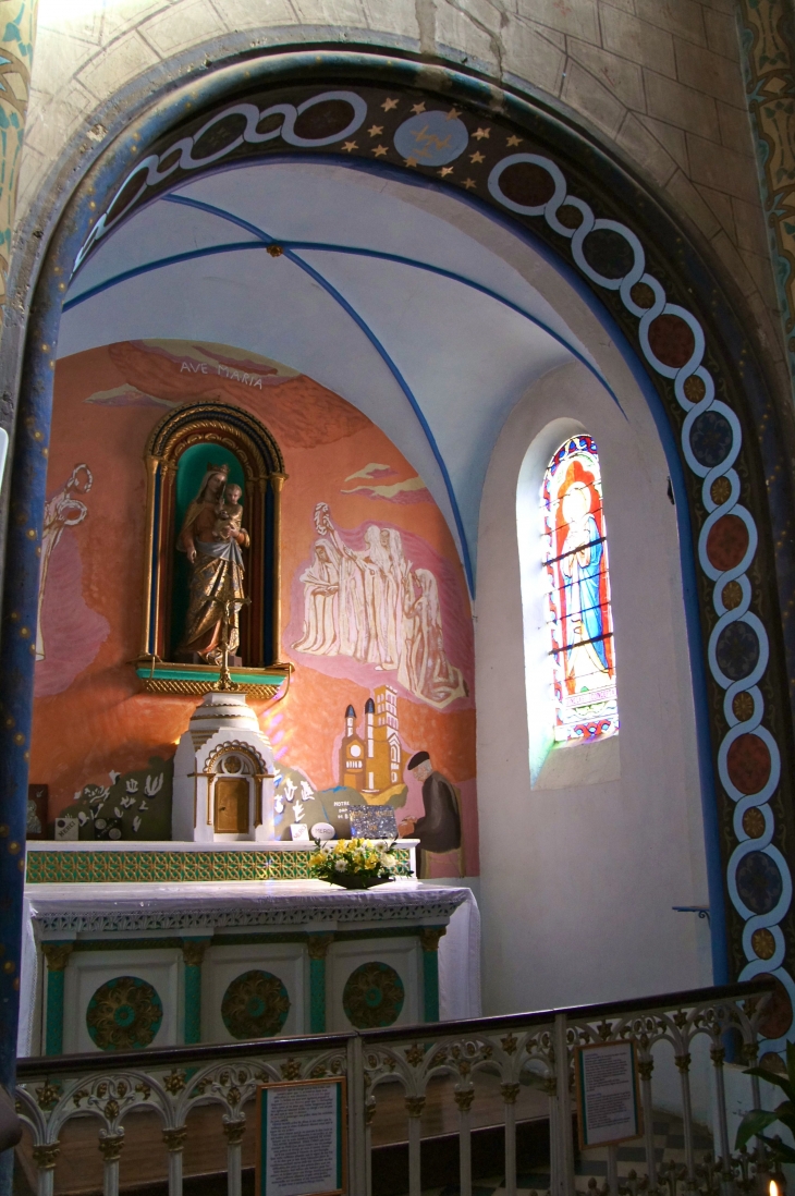 Eglise-saint-luperc-chapelle-de-la-sainte-vierge-fresques-realisées-par-melle-barange-artiste-juive-de-belgique-refugiee-en-39-45-dans-le-gabardan - Gabarret
