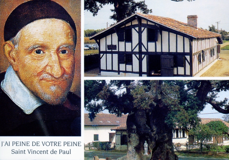 Lieu de naissance de Saint-Vincent de Paul - 1581-1660. Le vieux chêne du XIIe siècle (carte postale). - Saint-Vincent-de-Paul