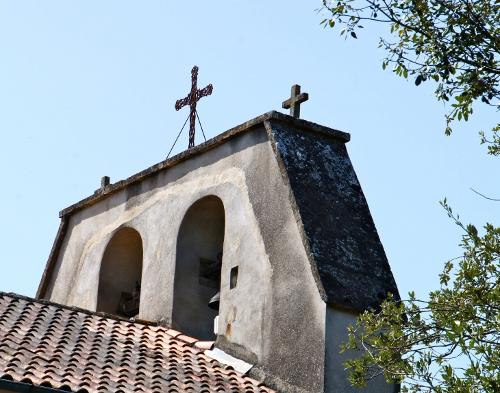 Le clocher de l'église. - Saint-Martin-de-Villeréal