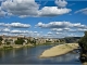 Tonneins : Quais de Garonne en été
