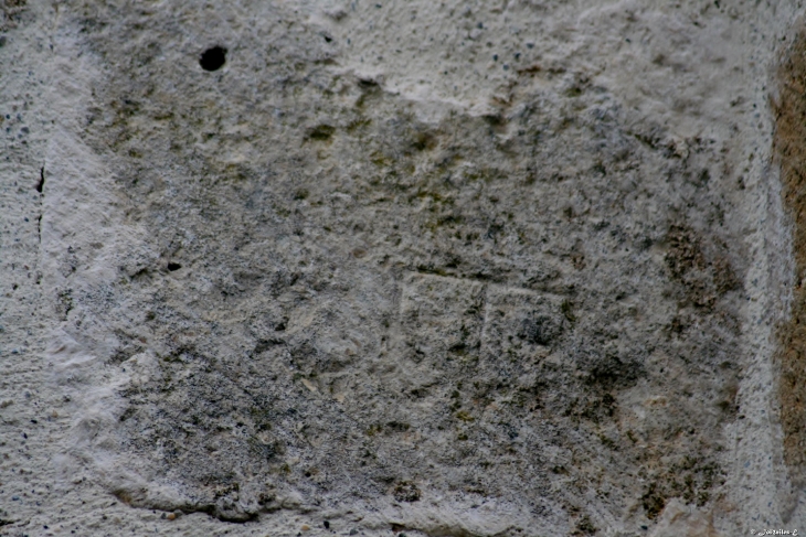 Sur les pierres de l'église, marques de tacherons - Trentels