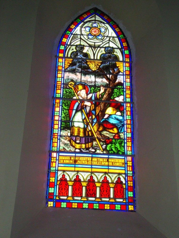 Accous (64490) église: vitrail