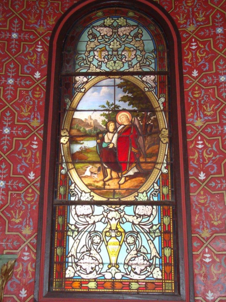 Arbonne (64210) église, vitrail