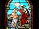 Irissarry (64780) église: vitrail baptême du Christ