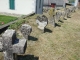 Lichans-Sunhar (64470) à Licahns, stèles basques au long du mur du cimetière