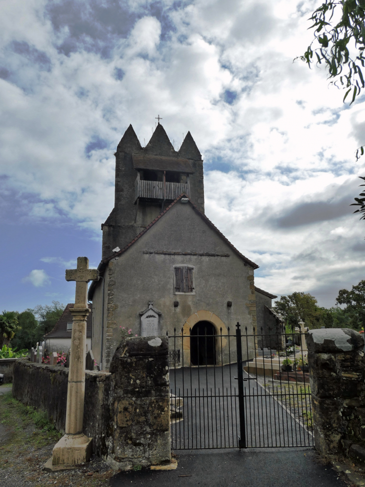 Le clocher trinitaire de l'église - Viellenave-de-Navarrenx