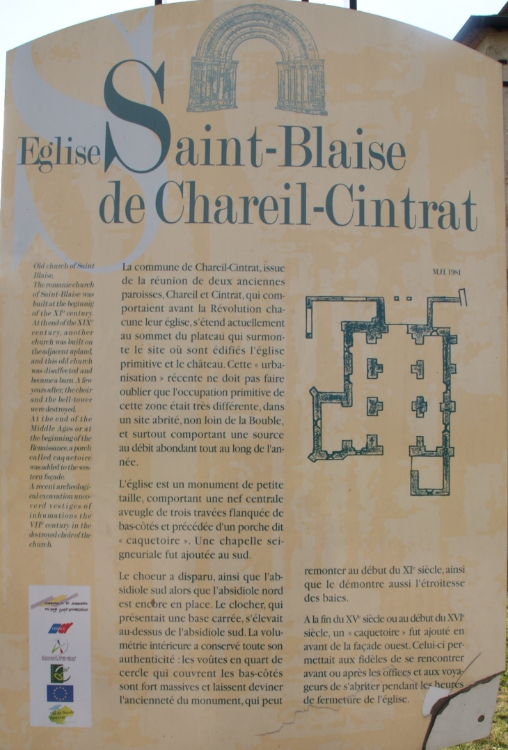 &Eglise Saint-Blaise ( 11 Em Siècle ) - Chareil-Cintrat