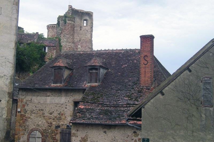 Le château vu de la ville - Hérisson