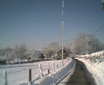 La rue basse sous la neige - Loddes