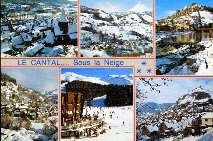 En Auvergne - Le Cantal sous la Neige (carte postale). - Murat