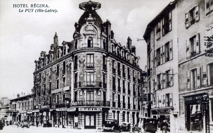Hôtel regina, vers 1920 (carte postale ancienne). - Le Puy-en-Velay