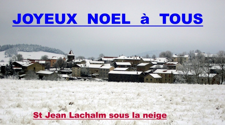 St jean Lachalm sous la neige - Saint-Jean-Lachalm