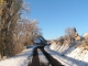 route du cimetiere sous la neige