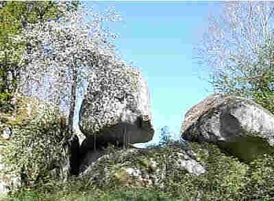 Roche branlante à Mont-la-Côte - Gelles