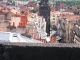 vue de la tour de l'Horloge : les toits et l'église Notre Dame de Mathuret