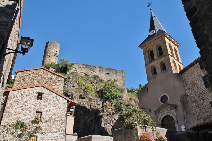 Le Château et L'église - Saint-Floret