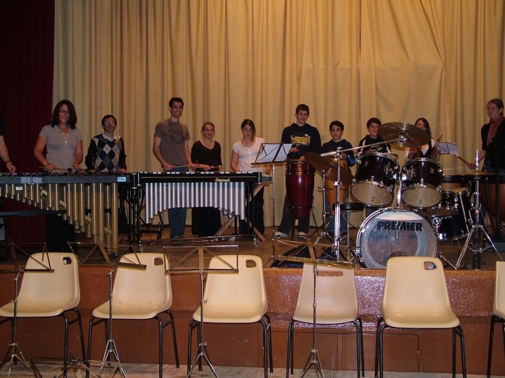 Salle des fêtes: master class de percussion organisée par l'Union Musicale en Combrailles - Saint-Georges-de-Mons