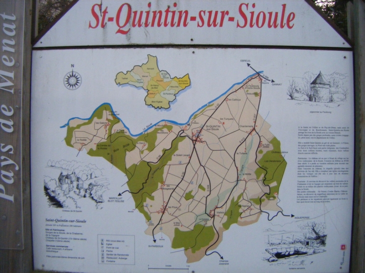 Le plan de la Ville - Saint-Quintin-sur-Sioule