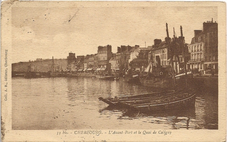 Avant port et quai de Caligny 14.08.1932 - Cherbourg-Octeville