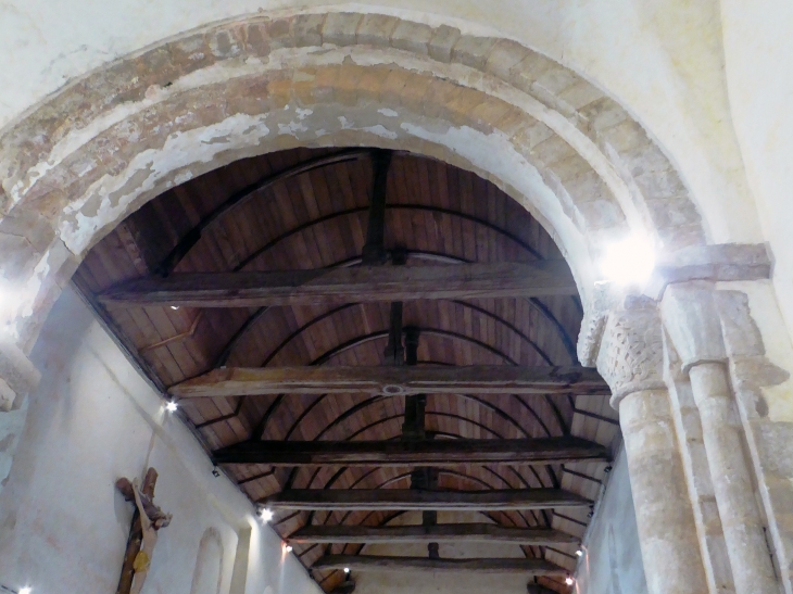 Le plafond de l'ancienne église Notre Dame - Portbail