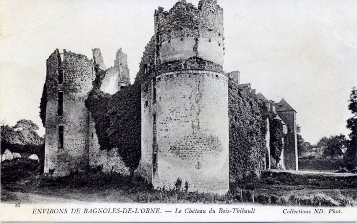 Le château de Bois Thibault, vers 1905 (carte postale ancienne). - Bagnoles-de-l'Orne