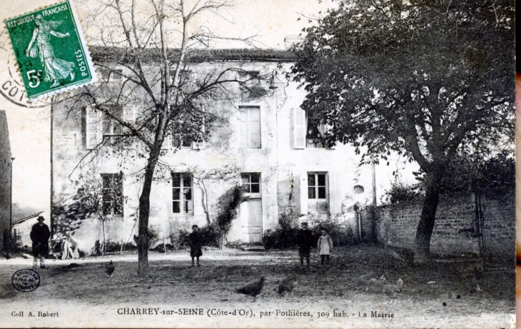 Par Pothières, 309 hab. - La Mairie, vers 1912 (carte postale ancienne). - Charrey-sur-Seine