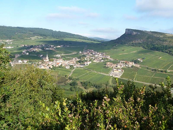 Le village vu de la roche de Solutré - Vergisson