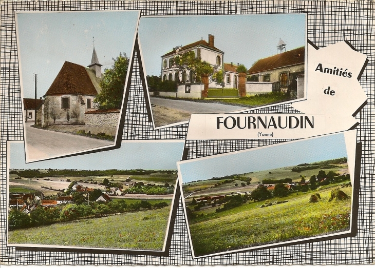 Carte postale du village de Fournaudin expédiée le 08 juillet 1964 à mon épouse.