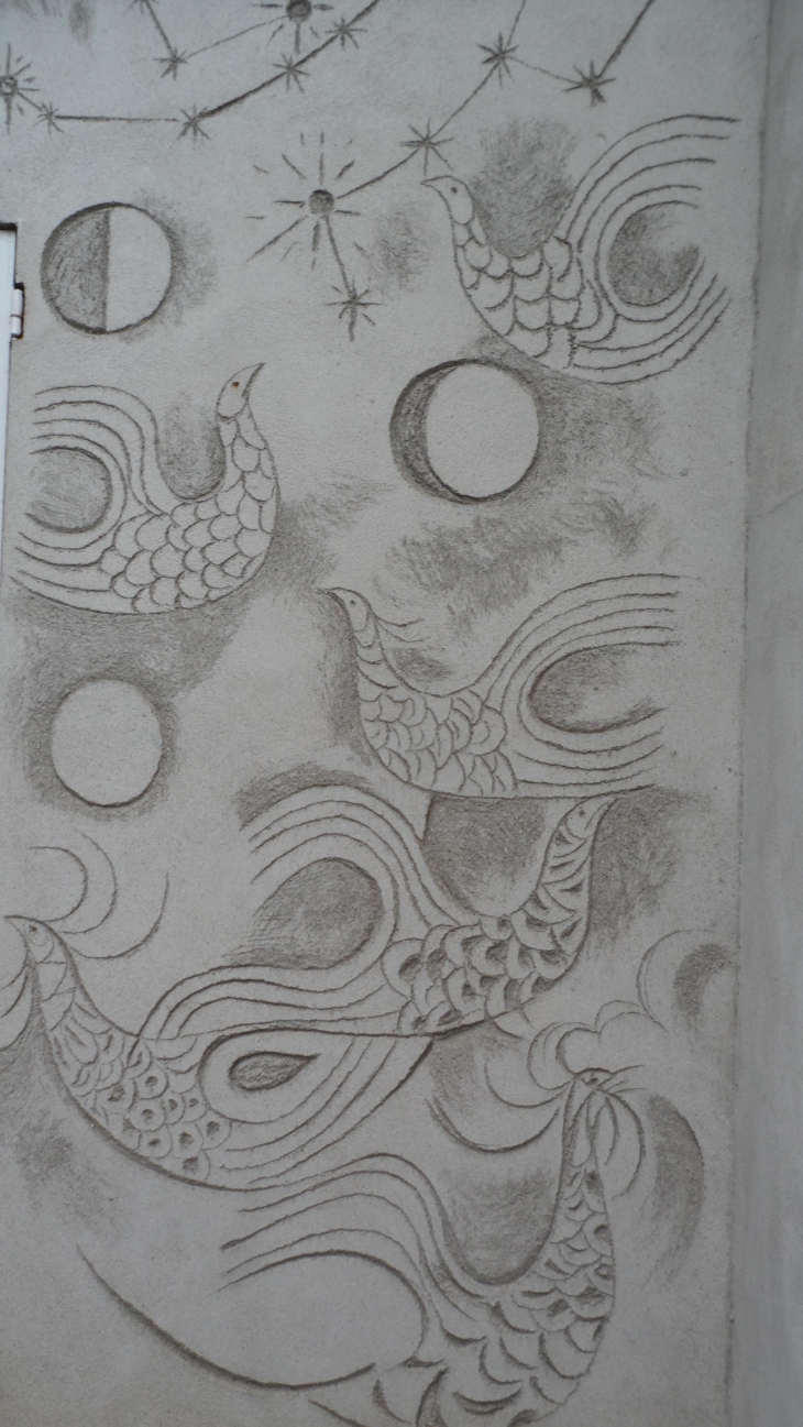 Fresques de Robert Lesbounit  - Saint-Julien-du-Sault