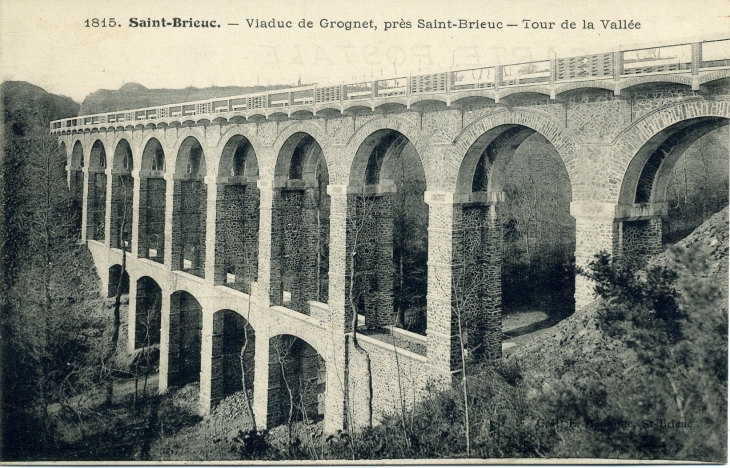 Viaduc de Grognet - Tour de la Vallée (carte postale de 1910) - Saint-Brieuc