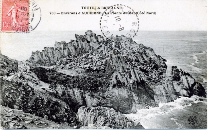 Les Environs, La Pointe du Raz (Côté Nord). Vers 1906 (carte postale ancienne). - Audierne