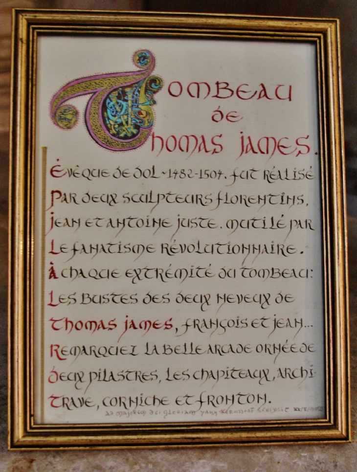 Tombeau de Thomas-James - Dol-de-Bretagne