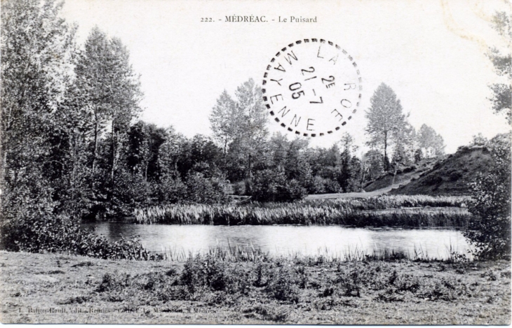 Le Puisard, vers 1905 (carte postale ancienne). - Médréac