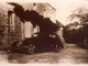 1946 : Peugeot 202 de l'instituteur devant son logement , dans la cour de l'école .                   R. Pillard             