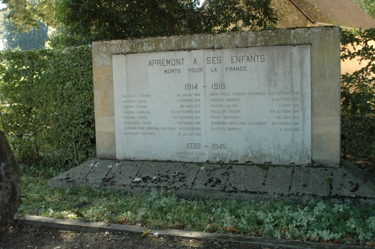 Monument - Apremont-sur-Allier