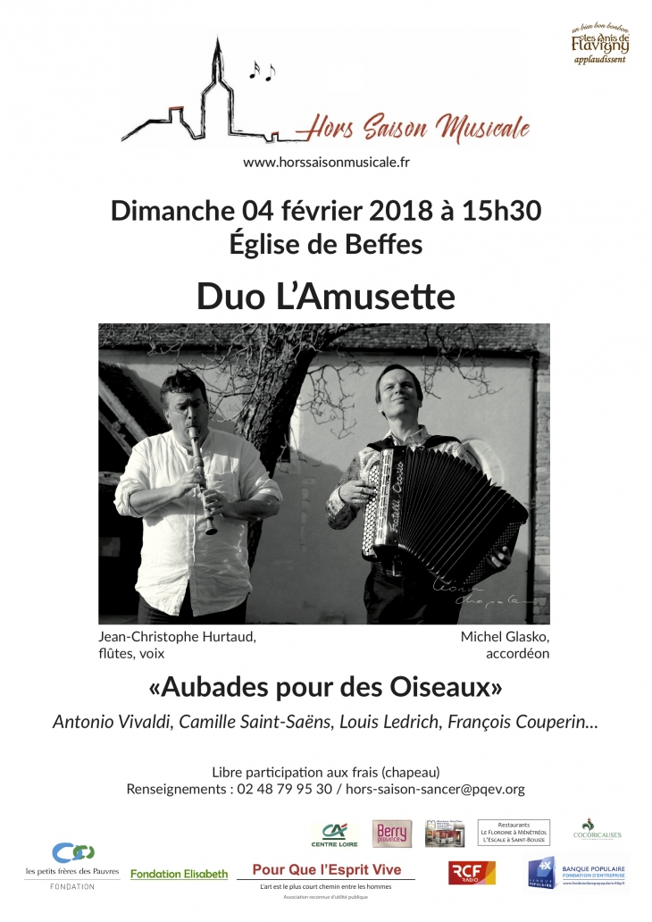 Concert HORS SAISON MUSICALE du Duo l'Amusette - Beffes