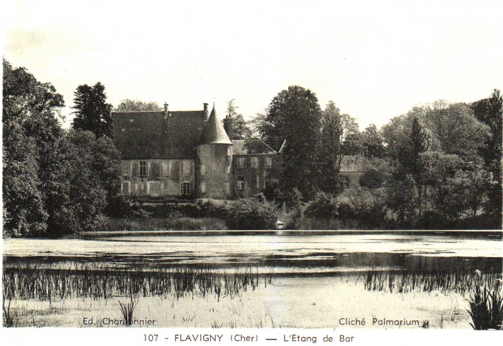Château de Bar vu de l'étang - Flavigny