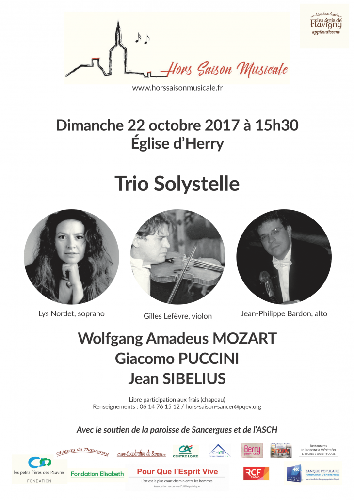 Concert Hors Saison Musicale 22/10/2017 - Herry
