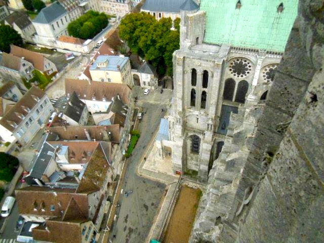 Depuis la Cathédrale, vue sur la ville. - Chartres