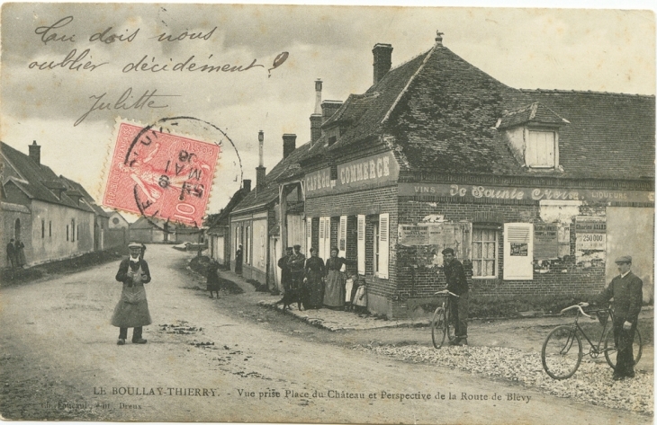 Deux clichés 1900: commerce dE SAINTE CROIX-MARECHAL Boullay-Thierry E.etL. - Le Boullay-Thierry