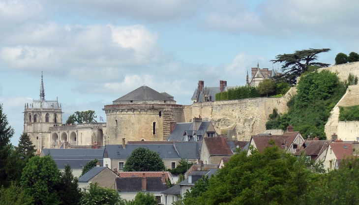 Le château et les toits vus du clos Lucé - Amboise
