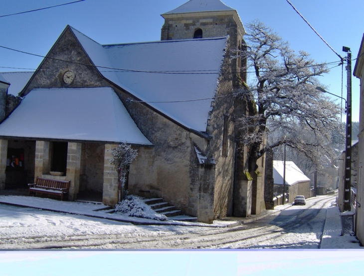 Eglise de Cheillé sous la neige