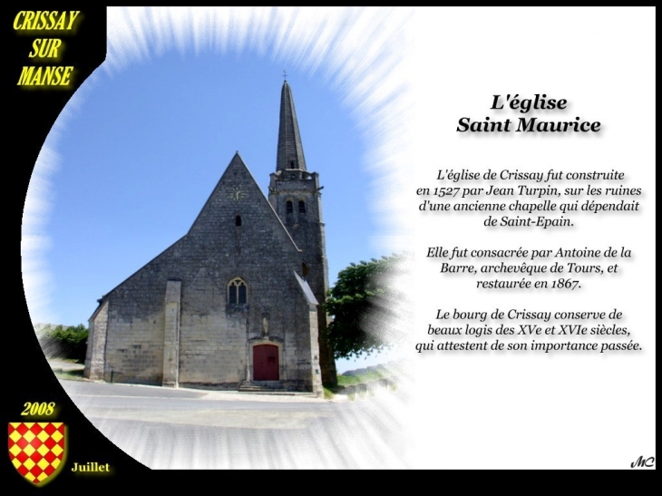 L'église Saint Maurice - Crissay-sur-Manse