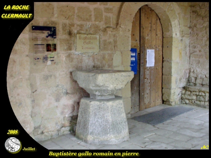 Baptistère Gallo Romain en pierre - La Roche-Clermault