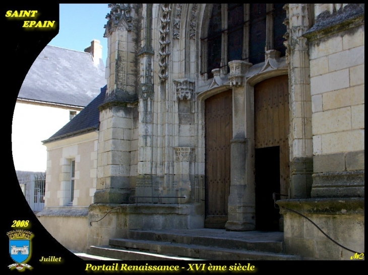 L'église - Portail renaissance XVIé siècle - Saint-Épain