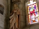 Eglise Saint Sulpice : Statue polychrome du moyen age.