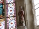 Eglise Saint Sulpice : Statue polychrome du moyen age. Dans le choeur.