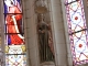 Eglise Saint Sulpice : Statue polychrome du moyen age. Dans le choeur.