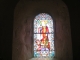 vitrail à l'intérieur de l'église de Poulaines